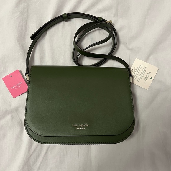 NWT Kate Spade Medium Flap Shoulder Bag Nadine in Sapling - Picture 5 of 12